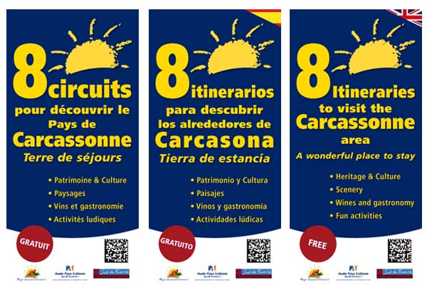 3 guides des 8 circuits carcassonne