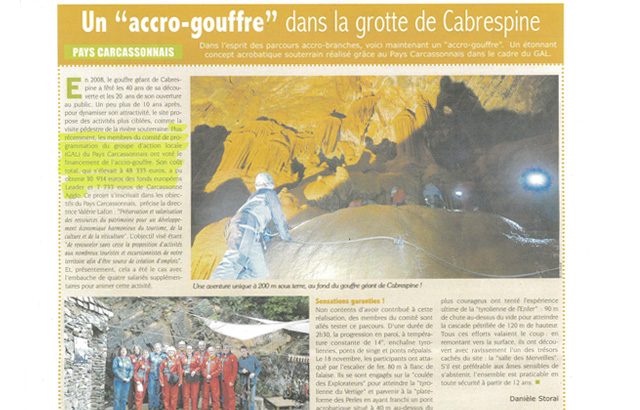 les membres du COTEC et COPROG ont testé l’Accro-Grotte !