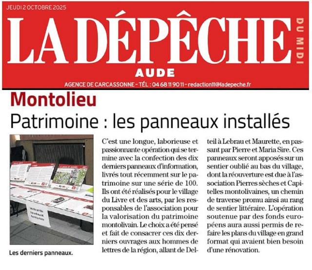 Panneaux Montolieu