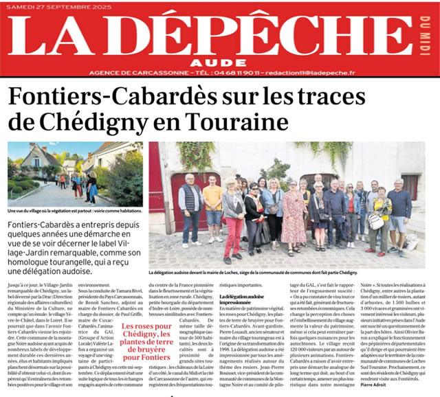 Coopération européenne entre le Pays Carcassonnais et la Communauté de communes Loches Sud Touraine