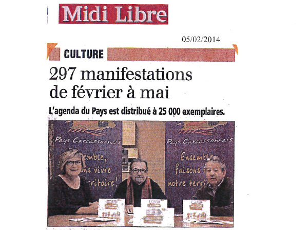 Article Midi Libre sur les 297 manifestations du guide des sorties