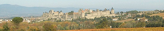 cite de carcassonne vue de l'autoroute