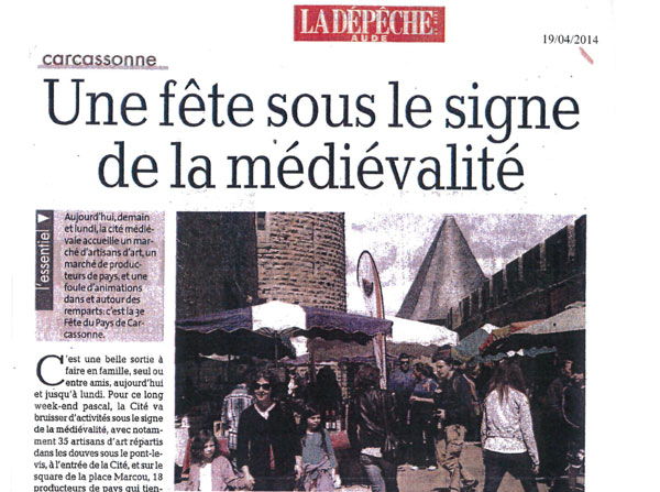 Article de presse La Depeche "fête ddu Pays 2014"