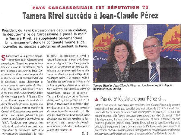 Tamara Rivel succede à Jean-Claude Perez 